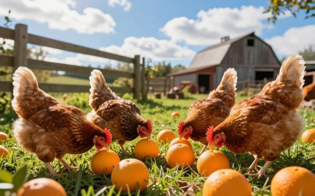 can chickens have oranges