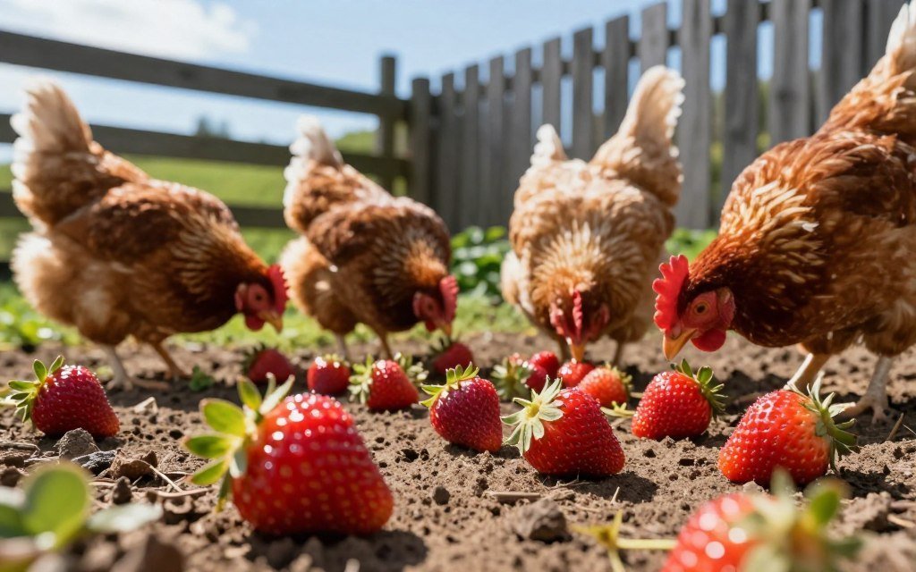 can chickens have strawberries