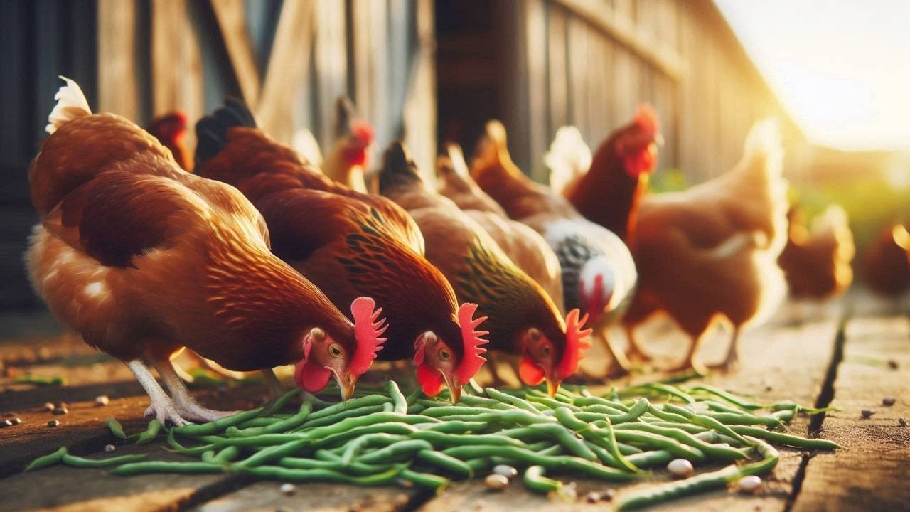 Can chickens eat string beans