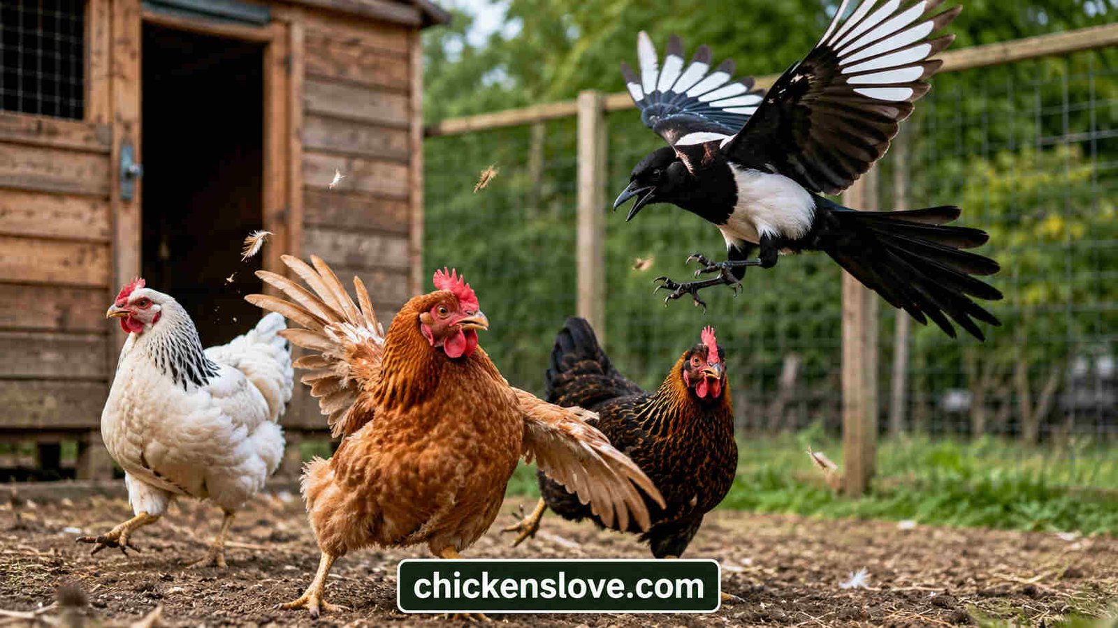 do magpies attack chickens