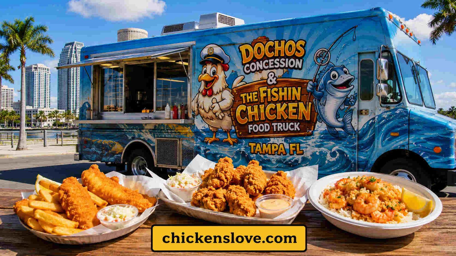 dochos concession and the fishin chicken food truck tampa fl